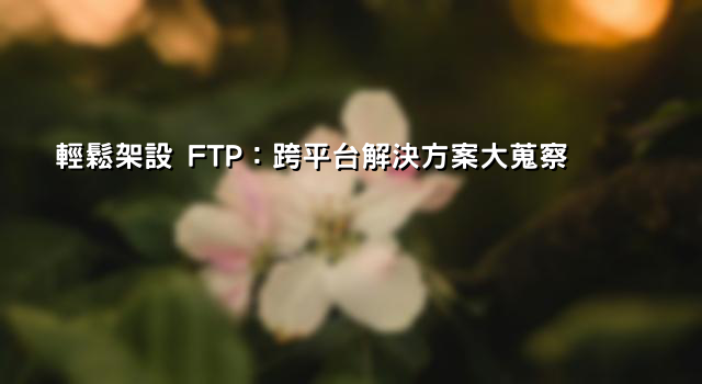 輕鬆架設 FTP：跨平台解決方案大蒐察