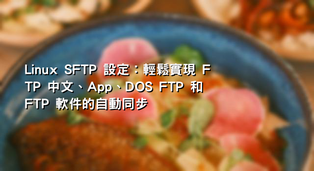 Linux SFTP 設定：輕鬆實現 FTP 中文、App、DOS FTP 和 FTP 軟件的自動同步