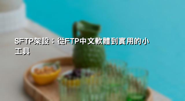 SFTP架設：從FTP中文軟體到實用的小工具