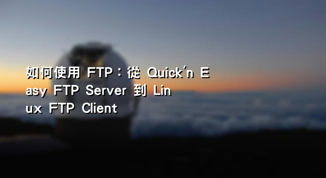 如何使用 FTP：從 Quick'n Easy FTP Server 到 Linux FTP Client